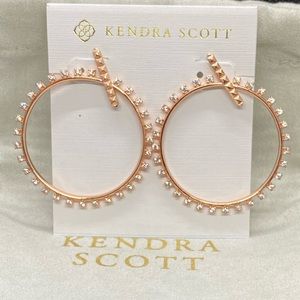 New Kendra Scott Rose Gold Charlie Grace Hoops
